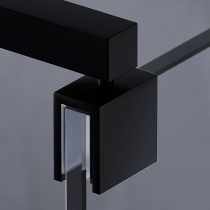 W84WI-80-F1-BTE Душевая перегородка Func 80x200, стекло прозр. 8 мм + покрытие, профиль черный