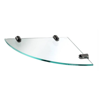 K-533POLISHED BLACK Полка  стеклянная угловая K-533POLISHED BLACK Полка  стеклянная угловая