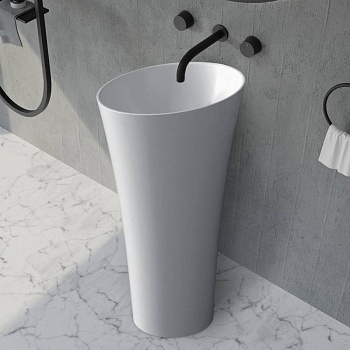 Раковина отдельностоящая ABBER Stein AS2509-H белая матовая Раковина отдельностоящая ABBER Stein AS2509-H белая матовая