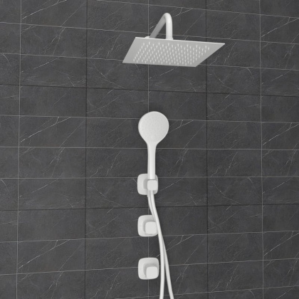 A9551.266.146.254.328.156.155  Встраиваемый комплект для душа с верхней душевой насадкой и лейкой