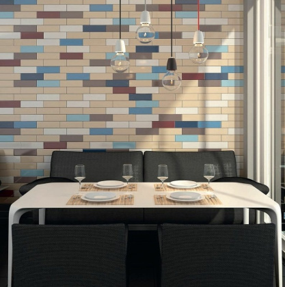 Плитка настенная 2868 Баттерфляй аквамарин 8,5*28,5*9 (41 шт/1,02м2), м2