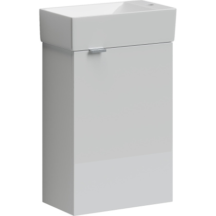 Тумба подвесная SANCOS Mini 355х205х500, с распашной дверцей, внутри 1 полка, белый глянец , арт.MN35WR