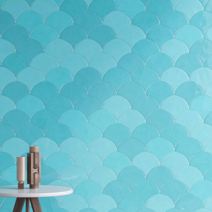 Керамическая плитка Carmen Escamas Dynamic Celeste 15,5х17