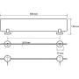 Стеклянная полка Bemeta Neo 104102045 Нержавеющая сталь