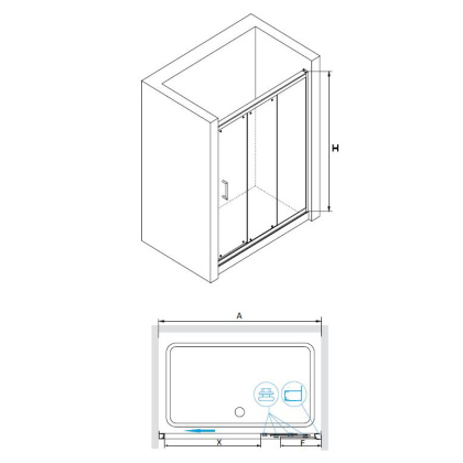 Душевая дверь RGW Tornado TO-17 L 120 01901712-11-1 профиль Хром стекло прозрачное