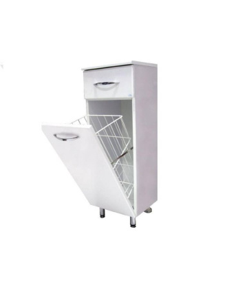 Полупенал Onika Каприз 30 напольный, белый, с бельевой корзиной