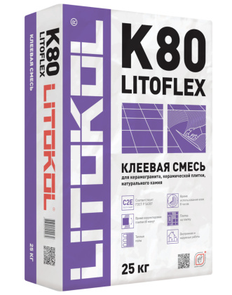 Клей цементный С2 E LITOFLEX K80 25кг