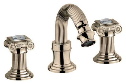 OLIMP-BBS2-01-M Смеситель для биде на три отверстия с донным клапаном, хром