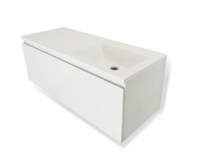 Тумба подвесная под умывальник Dallas Luxe 1000х482 левосторонняя 1 ящик (ШхГхВ) 992х476х430