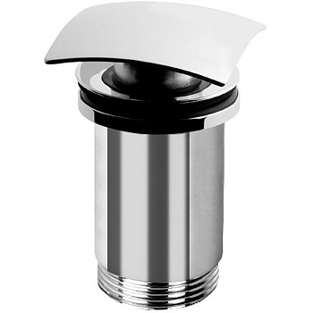 CZR-B-SCQ-01 Донный клапан с квадратной крышкой с системой "Клик-клак" с переливом, исполнение хром CZR-B-SCQ-01 Донный клапан с квадратной крышкой с системой "Клик-клак" с переливом, исполнение хром