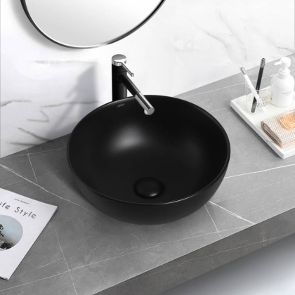 Раковина накладная ABBER Bequem AC2105MB черная матовая Раковина накладная ABBER Bequem AC2105MB черная матовая