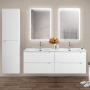 Керамическая раковина с двумя чашами BelBagno BB-8099-120-2 Керамическая раковина с двумя чашами BelBagno BB-8099-120-2