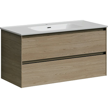 Тумба подвесная SANCOS Cento 990х450х500, c двумя ящиками оснащенными доводчиками, карпатская ель, арт.CN100KE