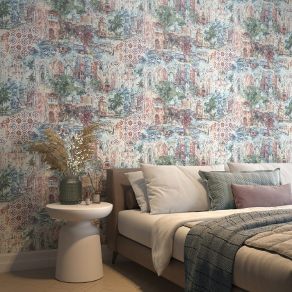 Обои виниловые Впечатление мотив, цветной