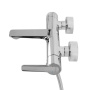 LUX-VD-01 Смеситель для ванны и душа однорычажный в комплекте с ручным душем, шлангом и держателем, хром