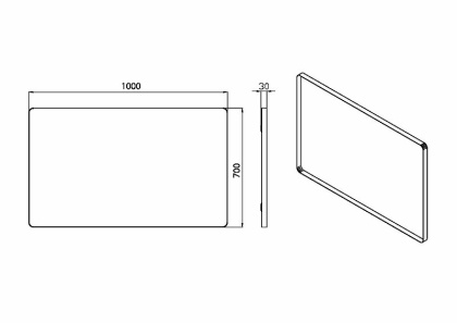 Зеркало Vallessi с круговой тыльной подсветкой 100*70, IP24 543_2 Boheme