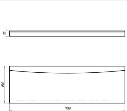 Фронтальный экран Aquanet Nio 180