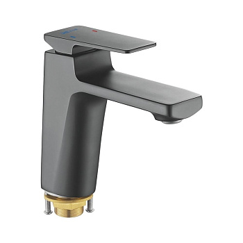 Смеситель для раковины латунь, черный S8901H