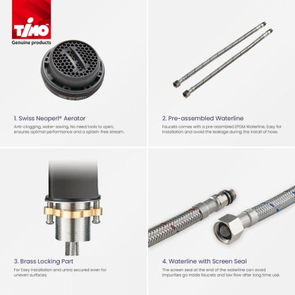 Смеситель Timo Briana 7161/17F для раковины, золото матовое