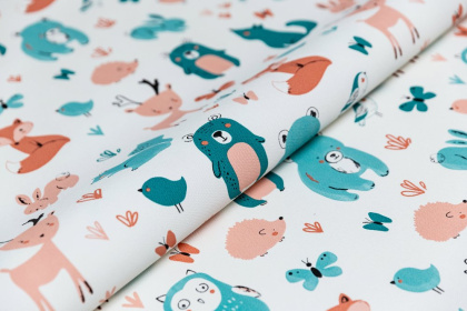 Обои виниловые Уик-энд мотив, оранжево-синий животные