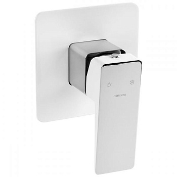 Смеситель для душа скрытого монтажа OMNIRES PARMA PM7445CRB (хром/белый)