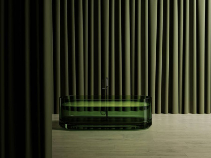 Прозрачная ванна ABBER Kristall AT9708Emerald зеленая