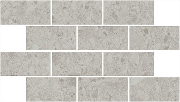 Декор Чеппо ди Гре мозаичный серый светлый матовый обрезной 34,6x20x0,9