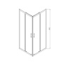Душевой уголок Alpha VSS-3AL900CLB, 900*900, черный, стекло прозрачное
