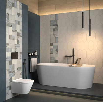 Керамогранит DD642020R Про Чементо синий темный (60см*60см*9мм) (5шт/1,8м2) обрезной, м2