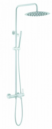 Стойка для душа со смесителем UNO Matt White