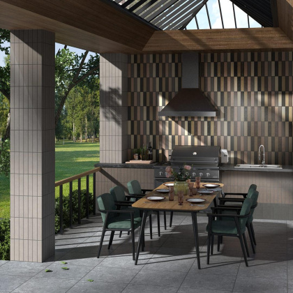 Плитка настенная 26306 Амстердам коричневый темный матовый 6*28.5*10 (48шт\0.82м2), м2