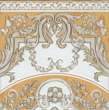 Декор HGD\B511\SG9174 Алмаш желтый/оранжевый/белый (30см*30см*8мм) (7шт/0,63м2) матовый, шт