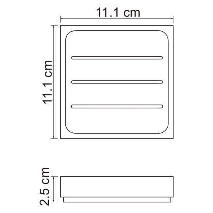 Мыльница Leine, 11,1х2,5х11,1, белая, K-3829