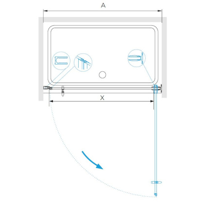Душевая дверь RGW Hotel HO-011 350601106-21
