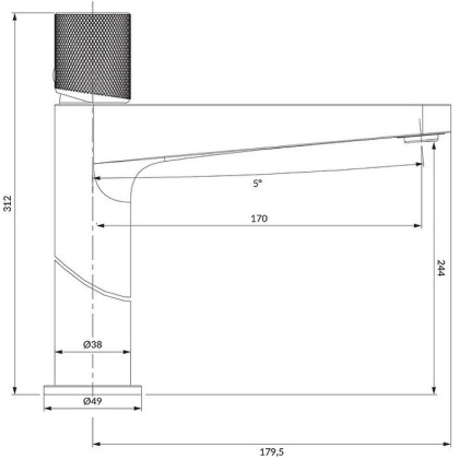 Смеситель для умывальника OMNIRES CONTOUR CT8012CR (хром)