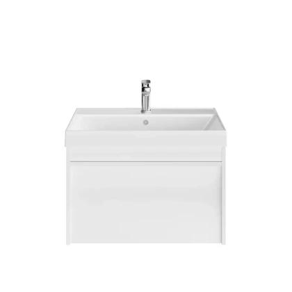 Тумба MODULA подвесная 70 с ящиком 1+1, белая глянцевая