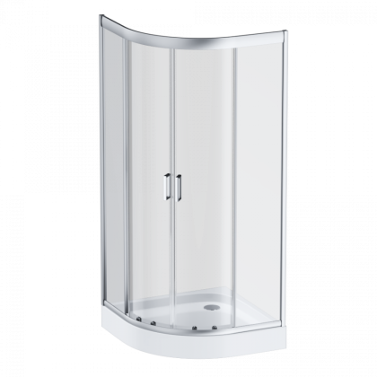 W90G-401-100WT Gem душевое ограждение 100х100, стекло прозрачное, профиль матовое серебо,без поддона