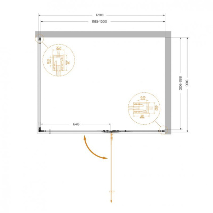 Душевой уголок CEZARES LINER-AH-1