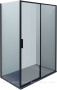 Боковая стенка Aquanet Pleasure Evo 800 AE65-F80-BT профиль черный, прозрачное стекло