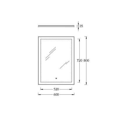 Зеркало Mi Plus универсальное 60 см Зеркало Mi Plus универсальное 60 см