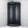 W90C-401-090BT Gem кабина душевая 90x90, 1/4 круга,  профиль Черный, стекло прозрачное