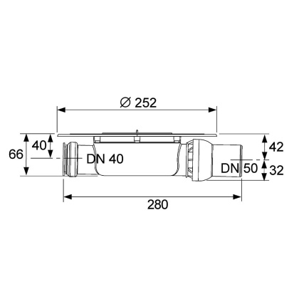 Сифон TECEdrainpoint S DN 50, низкий, с универсальным фланцем Seal System Сифон TECEdrainpoint S DN 50, низкий, с универсальным фланцем Seal System