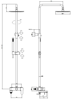 Душевая стойка Paffoni Blu ZCOL632BO белый матовый