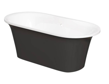 Ванна из литьевого мрамора Creto Aurora 170x80 черная, 8-1113