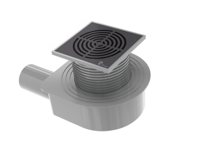 Душевой трап SMART DESIGN 15x15 cm, нерж.сталь ЧЕРНЫЙ