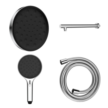 Комплект Inspire VSHH-3I2AHCH, верхний душ с держателем, ручной душ с шлангом, хром Комплект Inspire VSHH-3I2AHCH, верхний душ с держателем, ручной душ с шлангом, хром