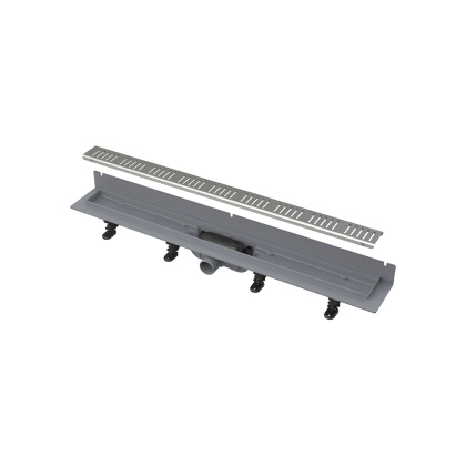 Водоотводящий желоб с краем для перфорированной решетки и с неподвижным воротником к стене