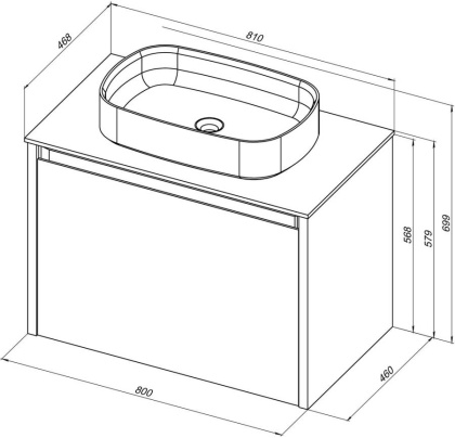 Тумба под раковину Allen Brau Fantasy 80 1.11002.WM белый матовый Тумба под раковину Allen Brau Fantasy 80 1.11002.WM белый матовый