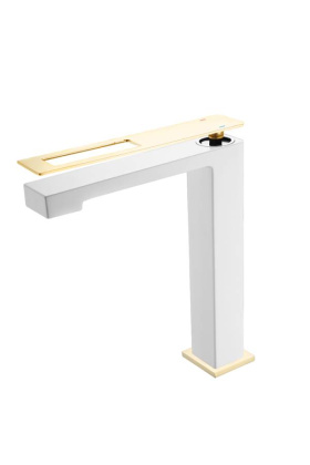 Смеситель Q для умыв. выс. WhiteGold_Комплект Смеситель Q для умыв. выс. WhiteGold_Комплект