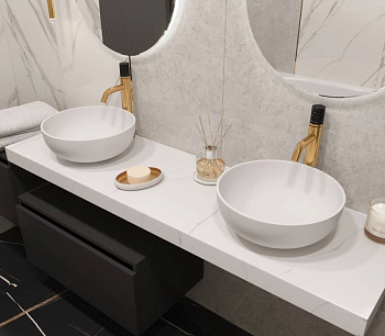 Столешница прямая FLAT CALACATTA 1610*460*70 Столешница прямая FLAT CALACATTA 1610*460*70